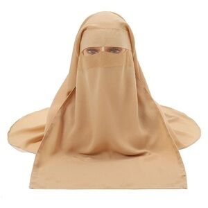 3 layared Niqab Saudi Niqab with nose string Islamic niqab face veil Islamic